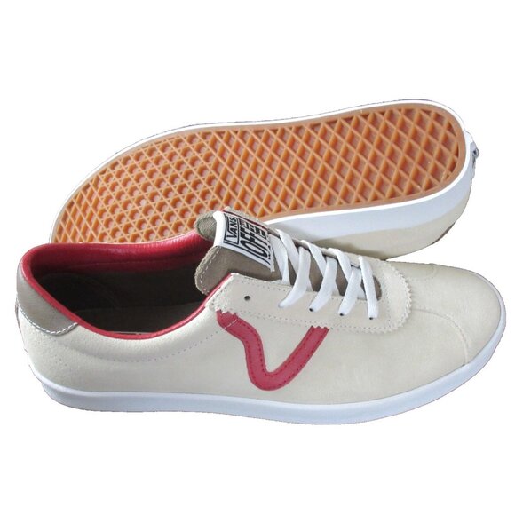 Vans Men's Sport Low Suede Sport Pop Turtledove Red Classic shoes Sizes NIB - Picture 2 of 5